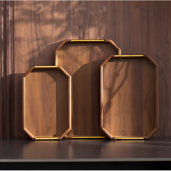 Wooden Tray Set 3 Pcs